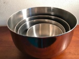 Nest Of (4) Stainless Steel Mixing Bowls