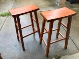 Pair of Wood Bar Stools