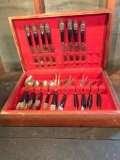 Brass, Siam Flatware in Wood Case