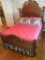 Eastlake Victotian Walnut Bed W/Mattress & Box Springs