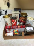 Group of Decorative, Household Items Tins