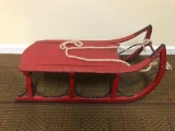 Antique Sled W/Metal Runners