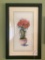 Floral Print Is Framed & Matted