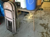 Folding Table and Six Chairs