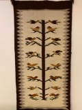 Hand Woven Tapestry W/Tree & Birds