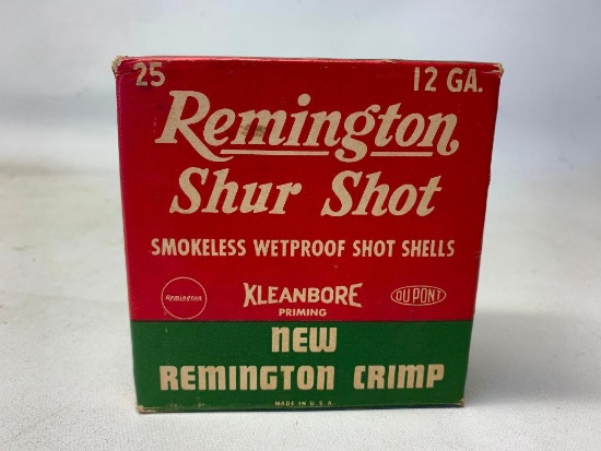 (25) Remington Shur-Shot 12 Ga. Shells In Vintage Box