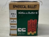 (25) Lellier & Belloot .410 Spherical Bullets In Box