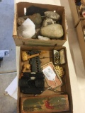 Found Stones, Antique Pencil Box, Corn Cob Pipes and More!