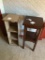 Wooden Plant Stand & Metal Drawer