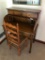 Vintage Maple C-Roll Writing Desk & Chair