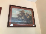 Fox Hunt Print Is Framed & Matted