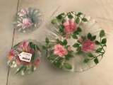 3-Pc. Hand Painted Glass Bowls