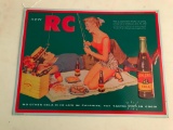 Contemporary RC Cola Embossed Metal Sign