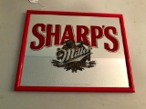 Miller Sharps Mirrored Beer Sign