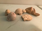 Group Of Clay Fired Animal Fetishes & Figures