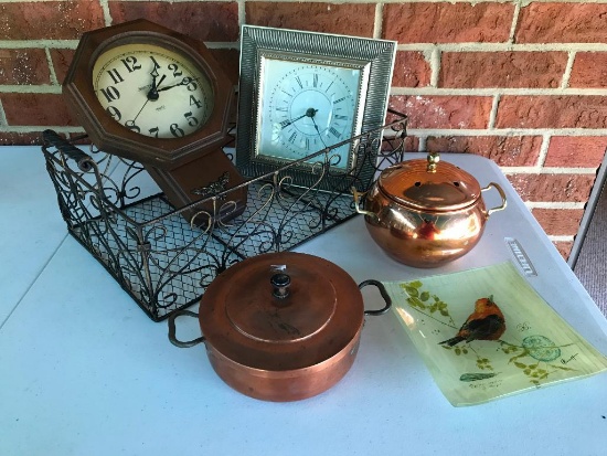 Group with Copper Pots and Clocks