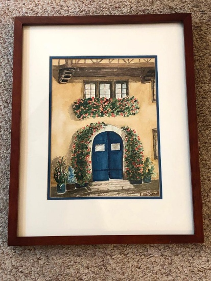 Framed Watercolor by Lee Novak