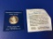 1977 Foundation at Valley Forge, Official Valley Forge Gold Medal Proof, 500/1000 Fine Gold