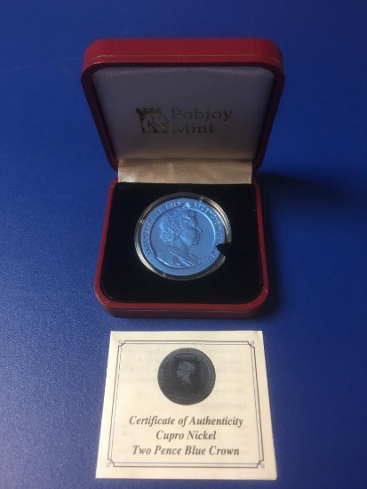 2015 Cupra NIckel, Two Pence Blue Crown Nickel