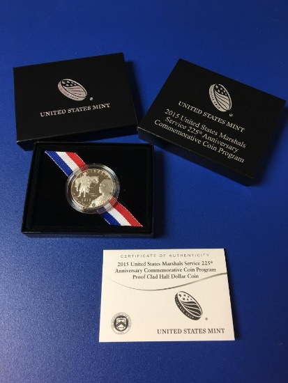 2015 United States Marshal Service 225th Anniversary Clad Half Coin