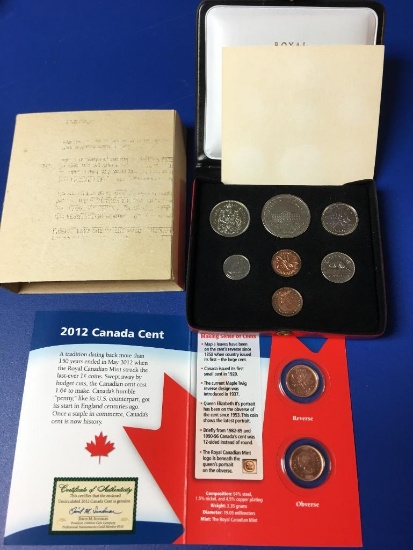 Canadian Coin Set, 1973 Set of 100 Anniversary Entry of Providence of Prince Edward and Two 2012