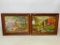 (2) Vintage Framed Paint By Number Paintings