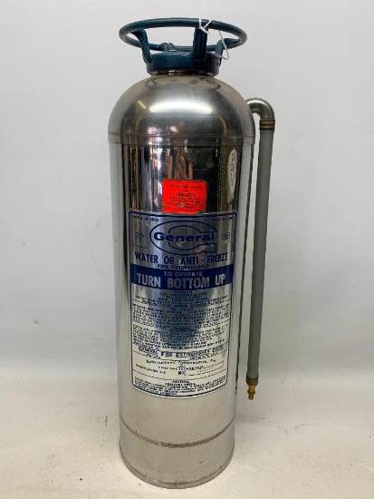 Vintage "General" Model IW-500b Stainless Fire Extinguisher