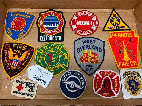 (12) Different Firemans Patches