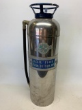 Vintage 1963 Stainless Fire Extinguisher