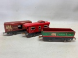 (3) Vintage Marx Railroad Cars