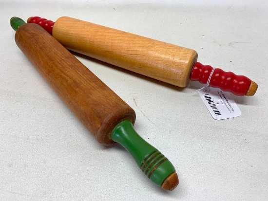 (2) Vintage Cherry Rolling Pins