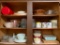 Kitchen Cabinet Group W/Glasses, Cups, Pyrex, & More!