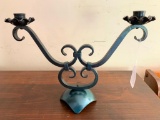 Hand Made Double Candle Holder by Hans Peot