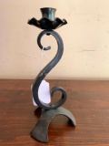 Hand Made Single Candle Holder By Hans Peot