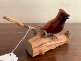 Hand Carved Cardinal By Walter Grether, Dayton, Ohio