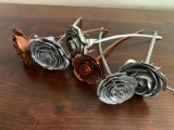(6) Copper & Aluminum Flowers By Hans Peot