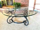 Custom Wrought Iron Table W/Plate Glass Top-Made By Mr. Peot!