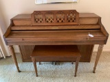 Wurlitzer Upright Piano W/Matching Bench In Walnut