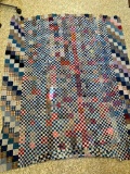 Antique Hand stitched Quilt Top-Some Damage