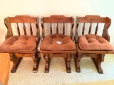 (4) Pine Chairs W/Padded Seats