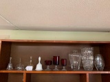 Shelf Of Glass Vases & Bells + Extra's
