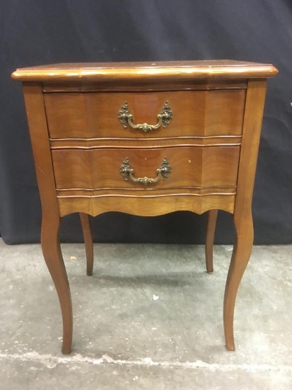 Cherry French Provincial 2-Drawer Stand