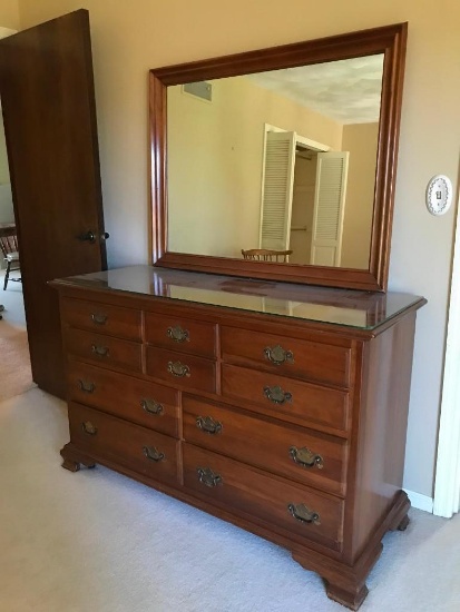 Kling Furniture Cherry Dresser W/Mirror