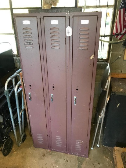 Set of Metal School Lockers