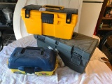 Two Tool Boxes and Contents; Tackle Box and Contents
