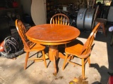 Round Iak Table and 3 Chairs