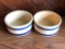 (2) Robinson Ransbottom Stoneware Pet Bowls