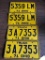 License Plates: (2) Pair Of 1971 Ohio Plates