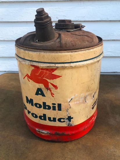 Vintage, Metal, 5 Gallon Mobile Gas Can