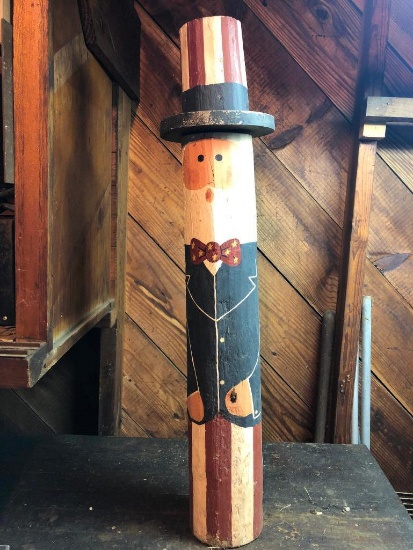 Wooden Hand Crafted Uncle Sam Decoration